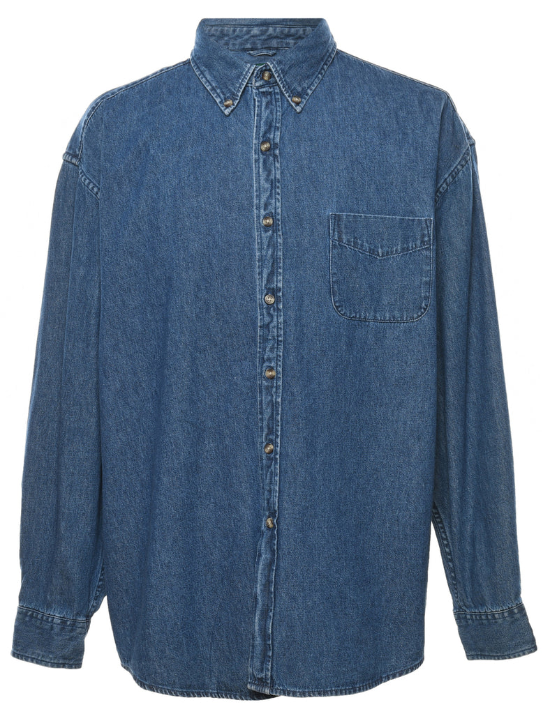 Medium Wash Denim Shirt - XL