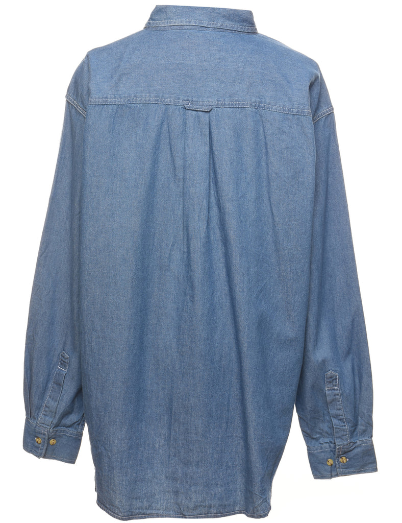 Medium Wash Denim Shirt - XL