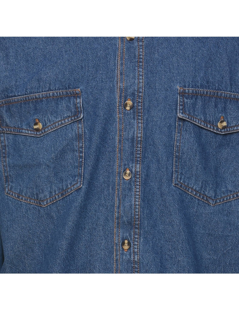 Medium Wash Denim Shirt - L