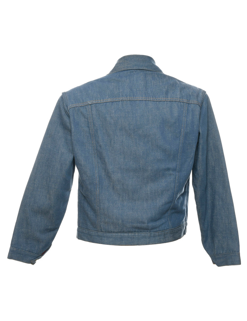 Medium Wash Shearling Denim Jacket - S