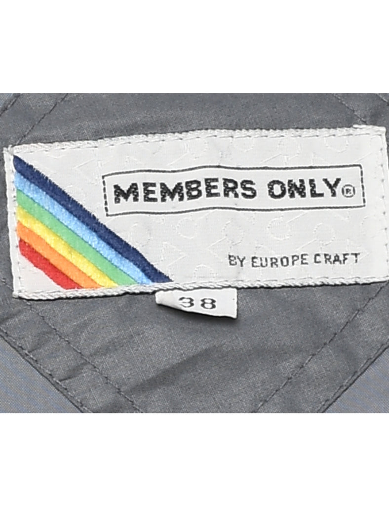 Members Only 1980s Grey Jacket - S