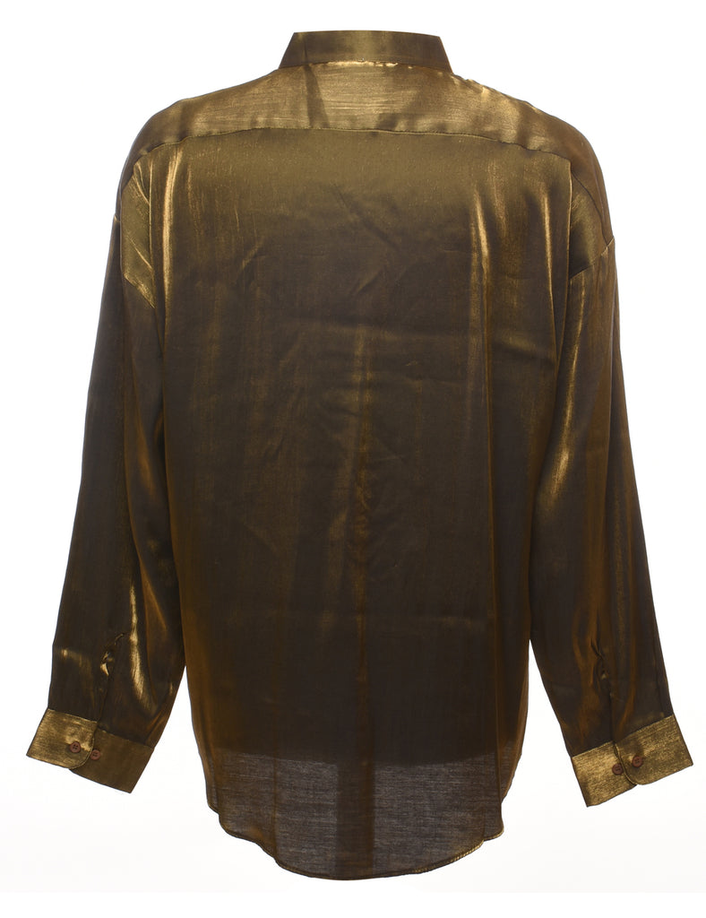 Metallic Olive Green Shirt - XL