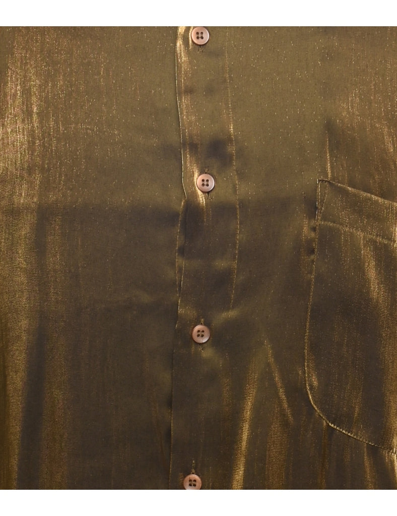 Metallic Olive Green Shirt - XL