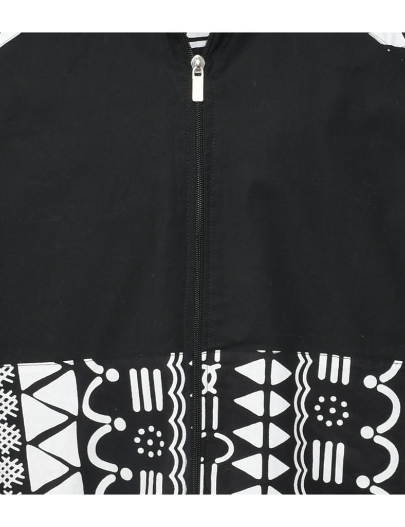 Monochrome Hooded Jacket - M