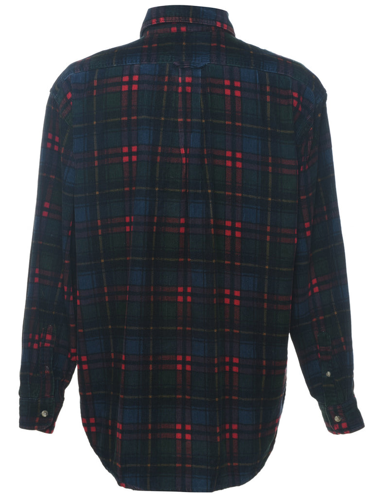 Multi-colour Checked Corduroy Plaid Shirt - L