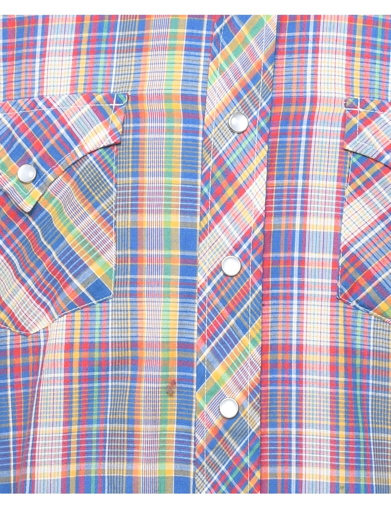 Multi-colour Checked Western Shirt - L