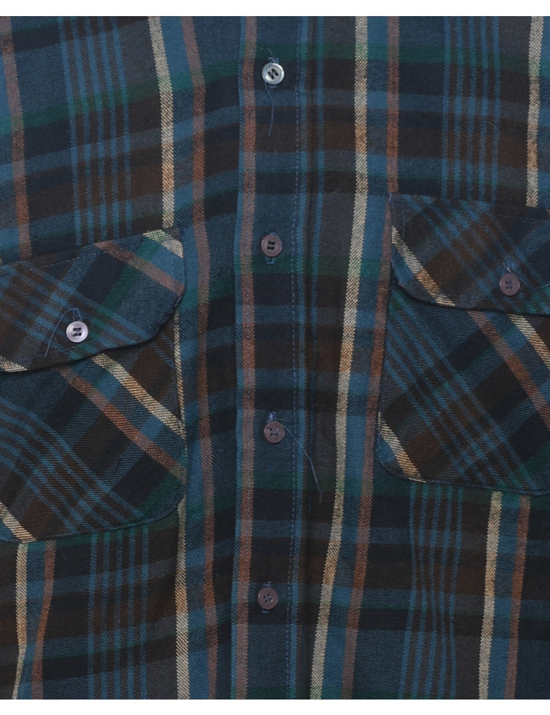 Multi-colour Plaid Classic Checked Shirt - L