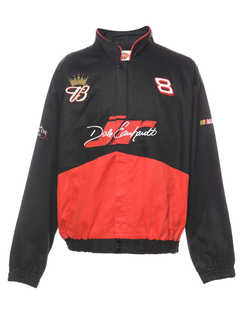 NASCAR & Budweiser Design Red & Black Y2K Embroidered Jacket - XL