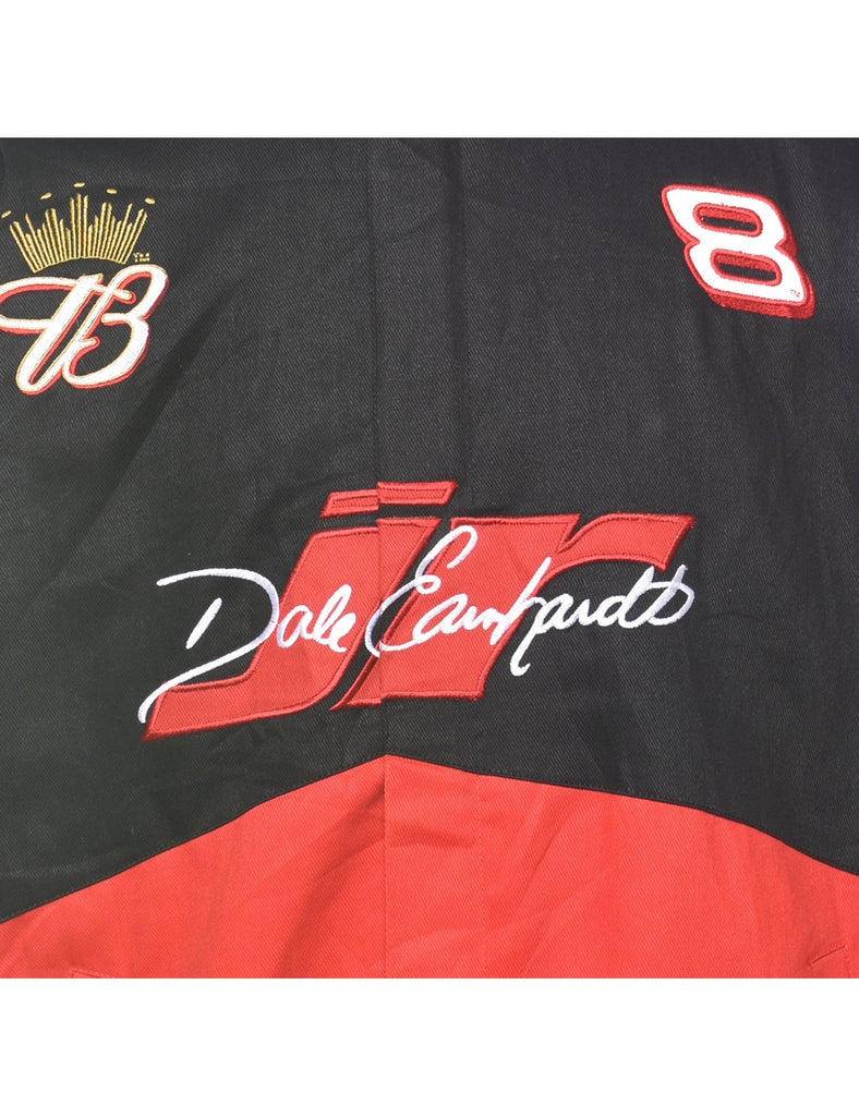 NASCAR & Budweiser Design Red & Black Y2K Embroidered Jacket - XL