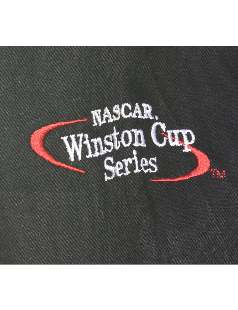 NASCAR & Budweiser Design Red & Black Y2K Embroidered Jacket - XL