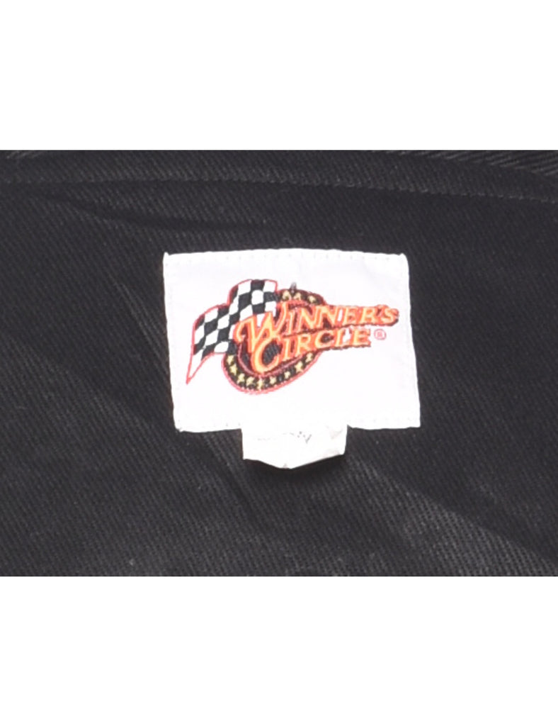 NASCAR & Budweiser Design Red & Black Y2K Embroidered Jacket - XL