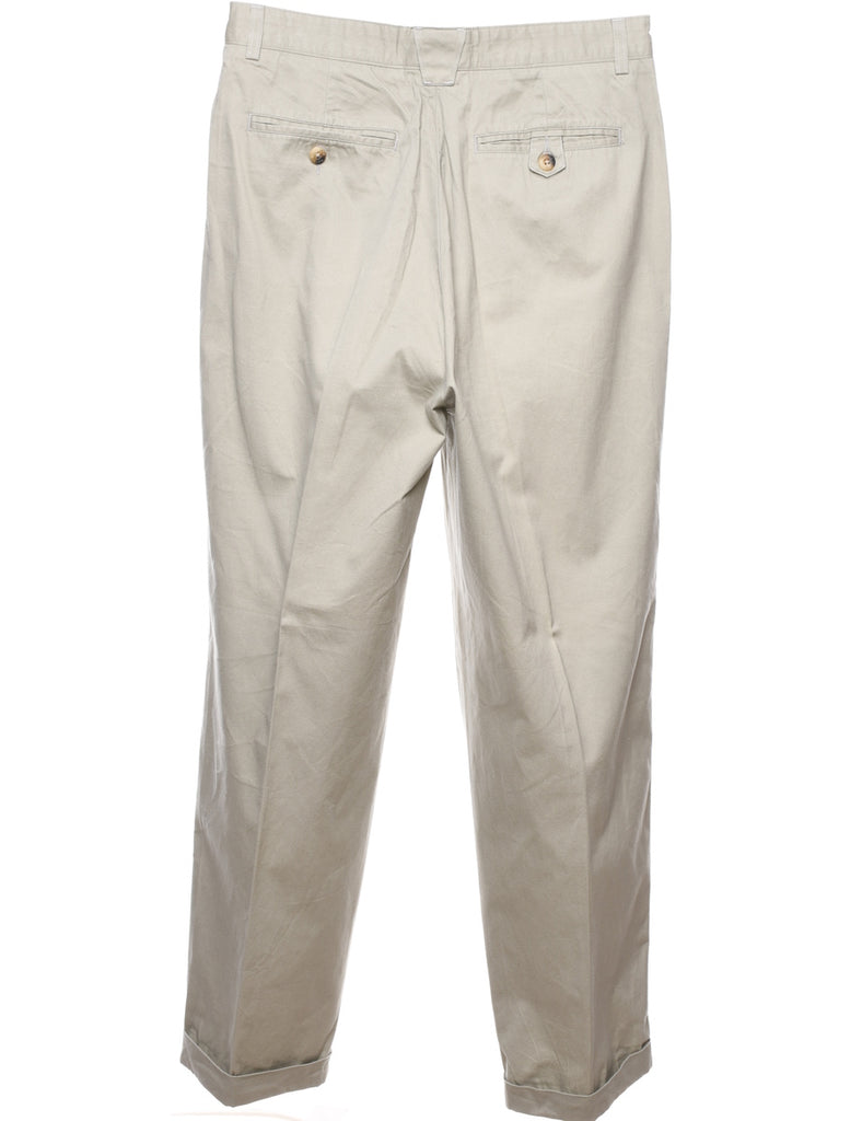 Nautica Beige Pleated Trousers - W33 L34