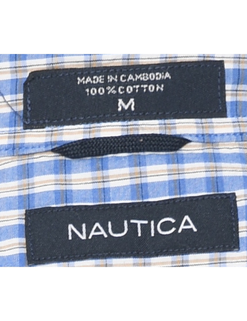 Nautica Blue Checked Shirt - M