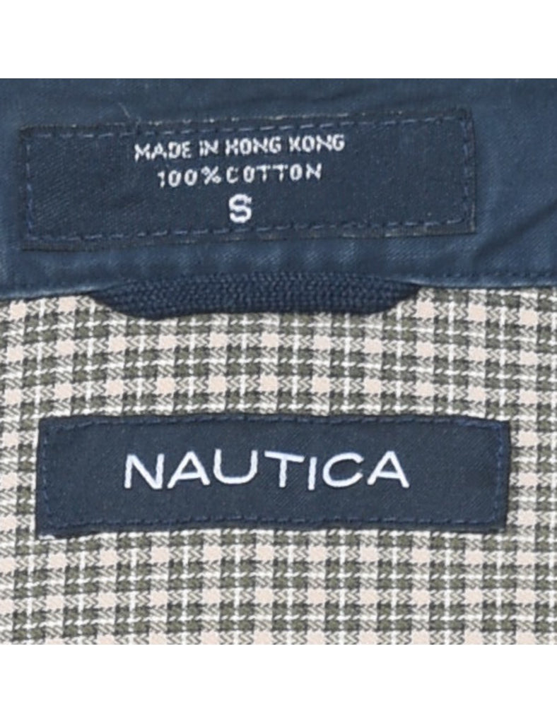 Nautica Checked Green Flannel Shirt - S