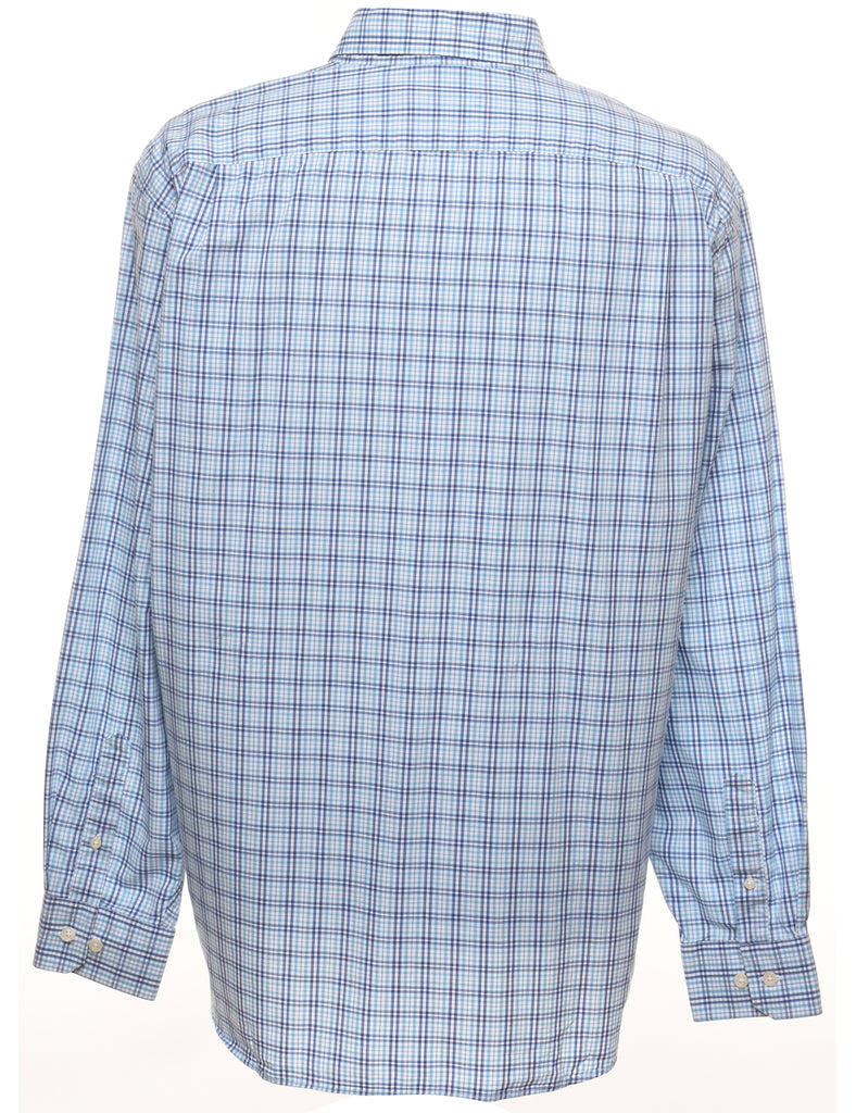 Nautica Checked Light Blue Shirt - XL