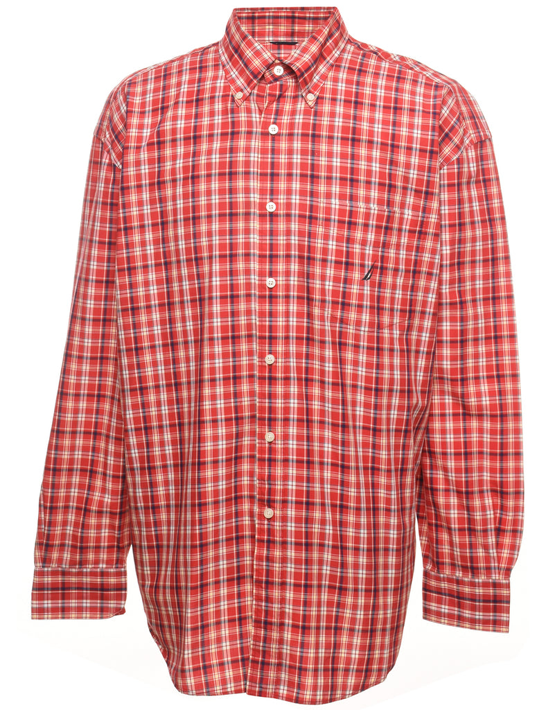 Nautica Checked Red Shirt - XL