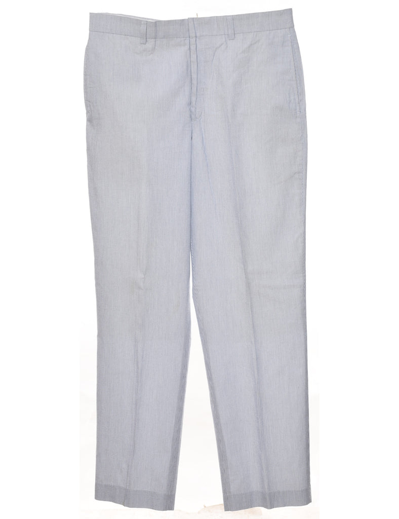 Nautica Pinstriped Light Blue & Off-White Trousers - W36 L32