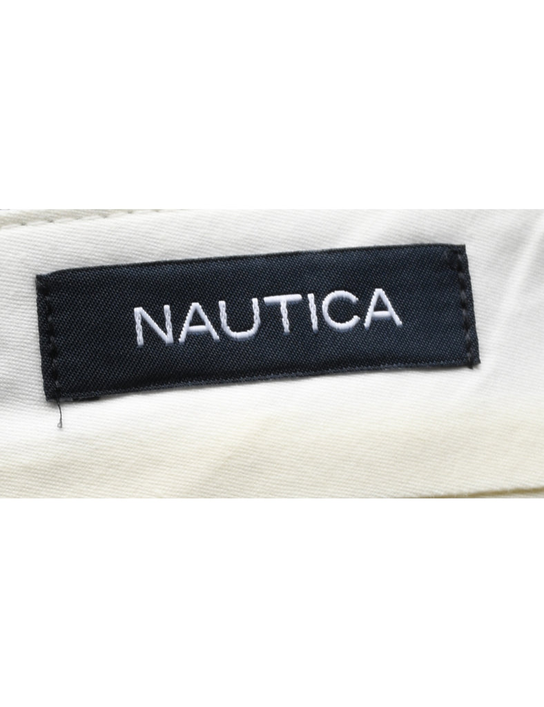 Nautica Pinstriped Light Blue & Off-White Trousers - W36 L32