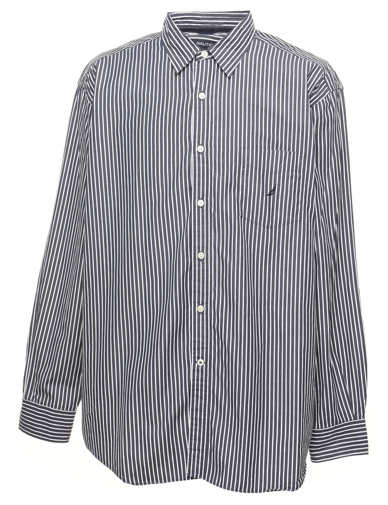 Nautica Striped Grey Classic Shirt - XL