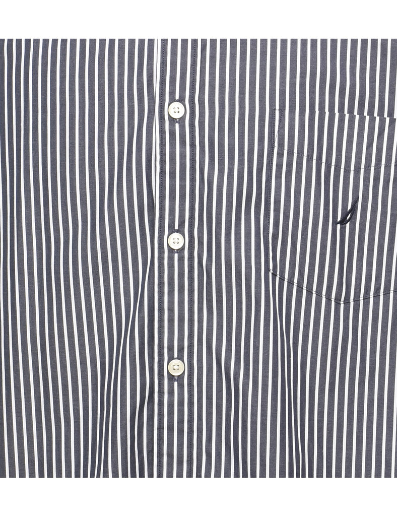 Nautica Striped Grey Classic Shirt - XL