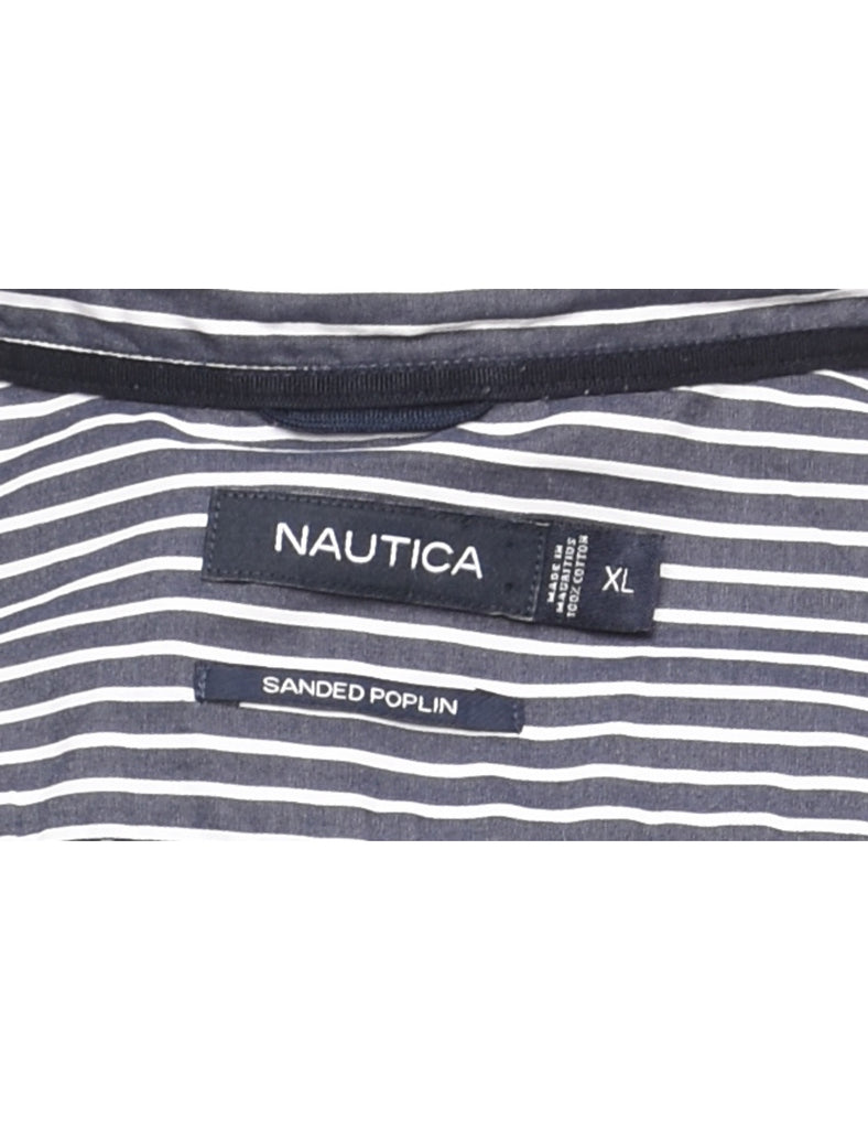 Nautica Striped Grey Classic Shirt - XL