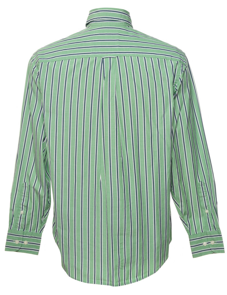 Nautica Striped Navy & Green Shirt - S