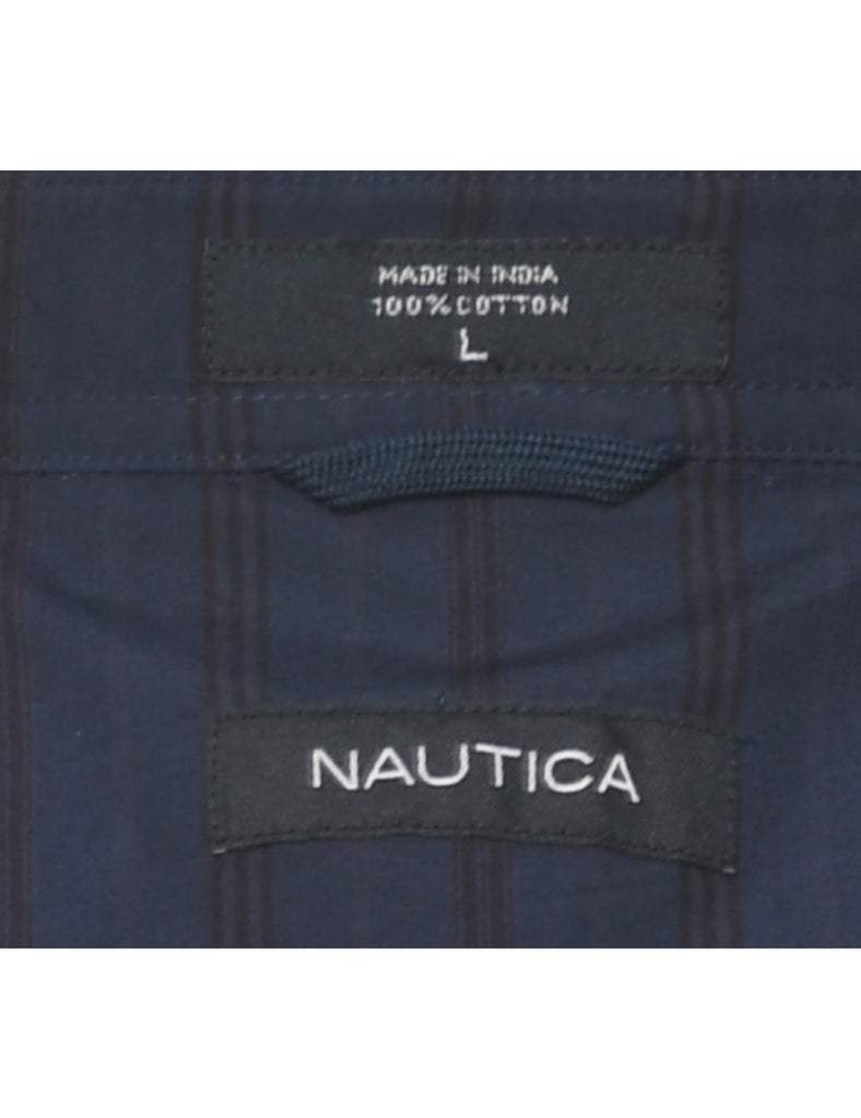 Nautica Striped Navy Shirt - L