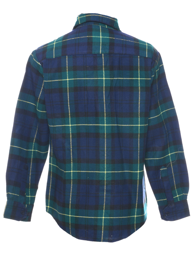 Navy Checked Shirt - S