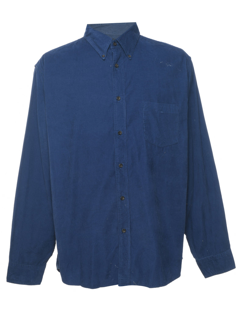 Navy Corduroy Shirt - L