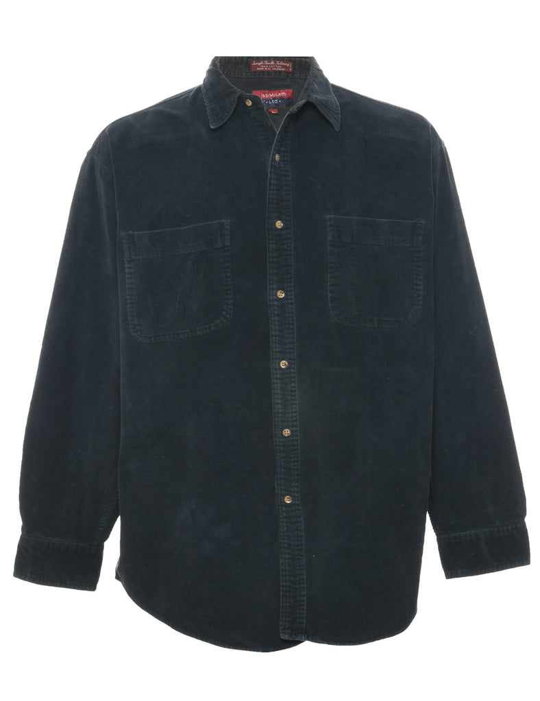 Navy Corduroy Shirt - L