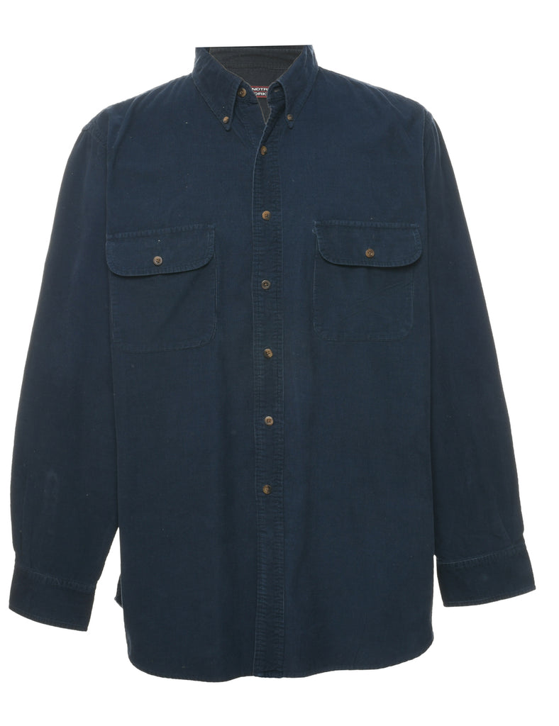 Navy Corduroy Shirt - L