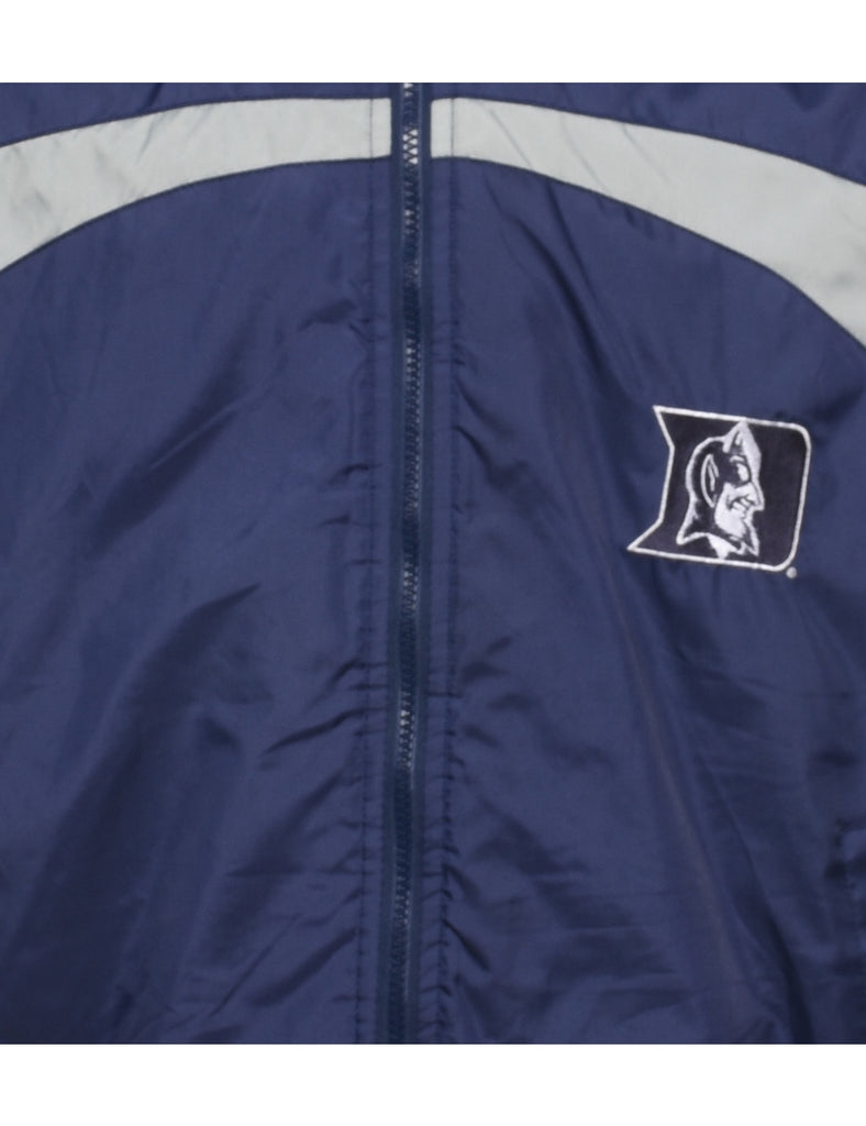 Navy & Grey Blue Devils Nylon Jacket - L