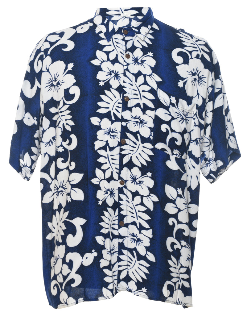 Navy Hawaiian Shirt - M