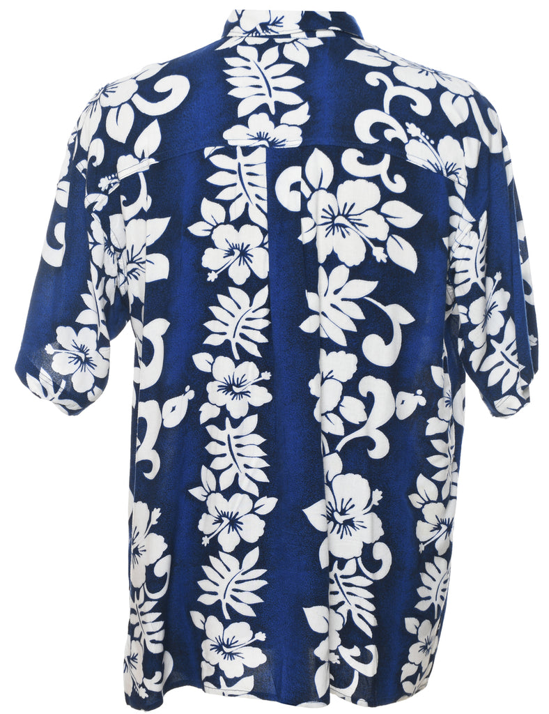 Navy Hawaiian Shirt - M