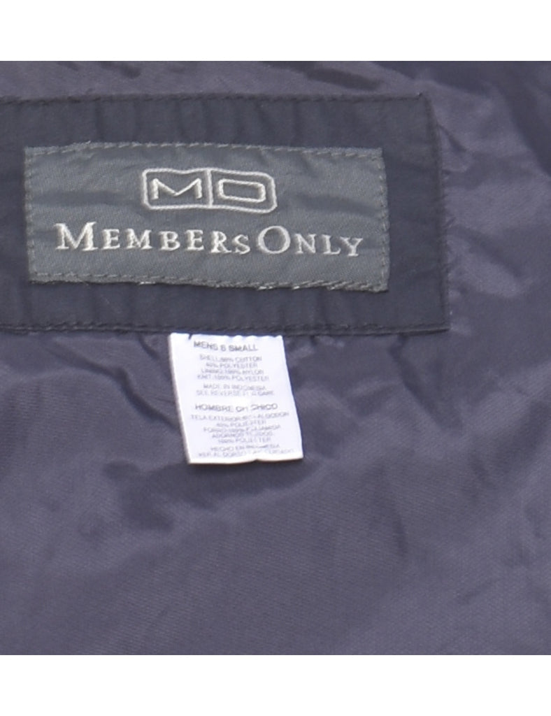 Navy Members Only Zip-Front Jacket - S