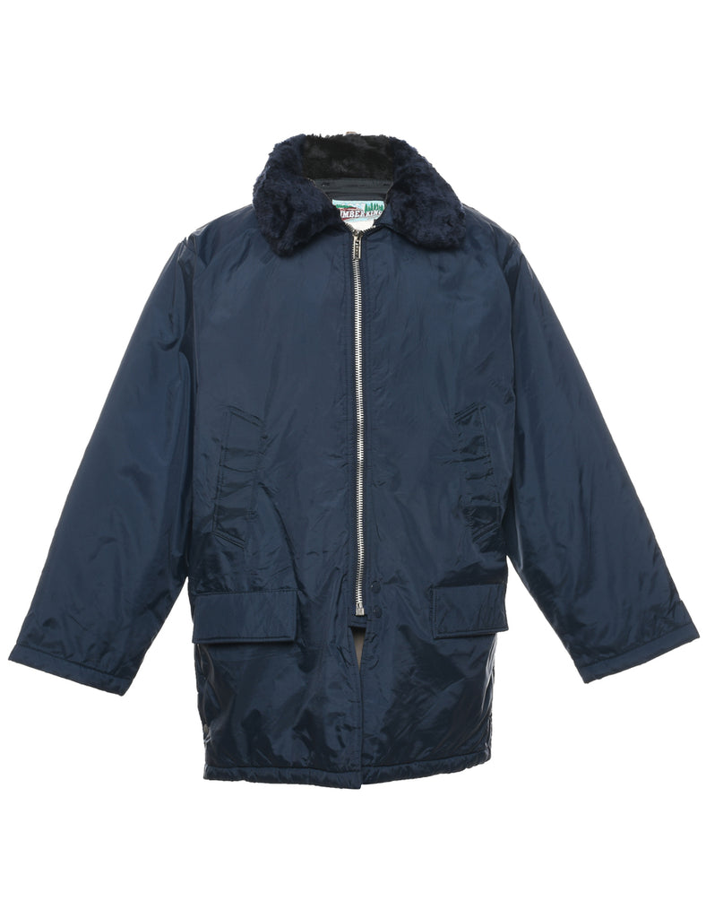 Navy Nylon Coat - L