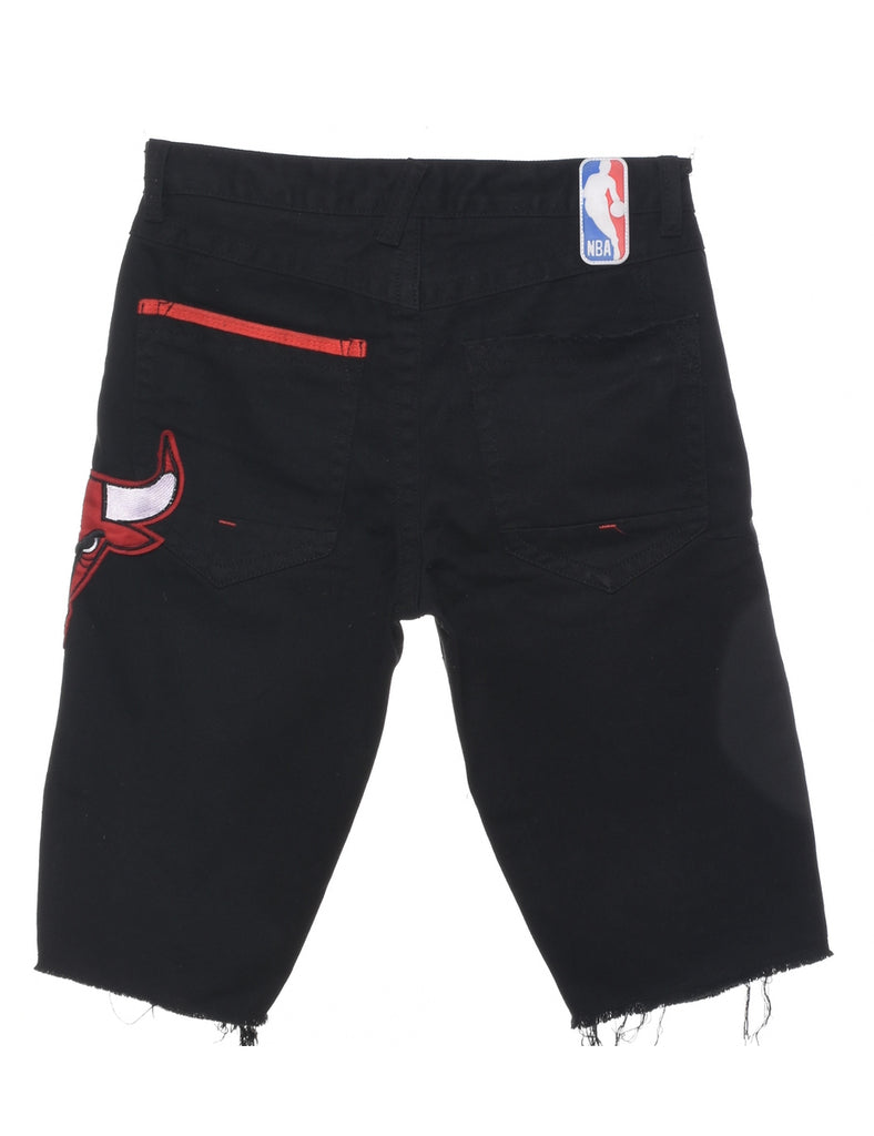 NBA Black Cut-Off Denim Shorts - W32 L14