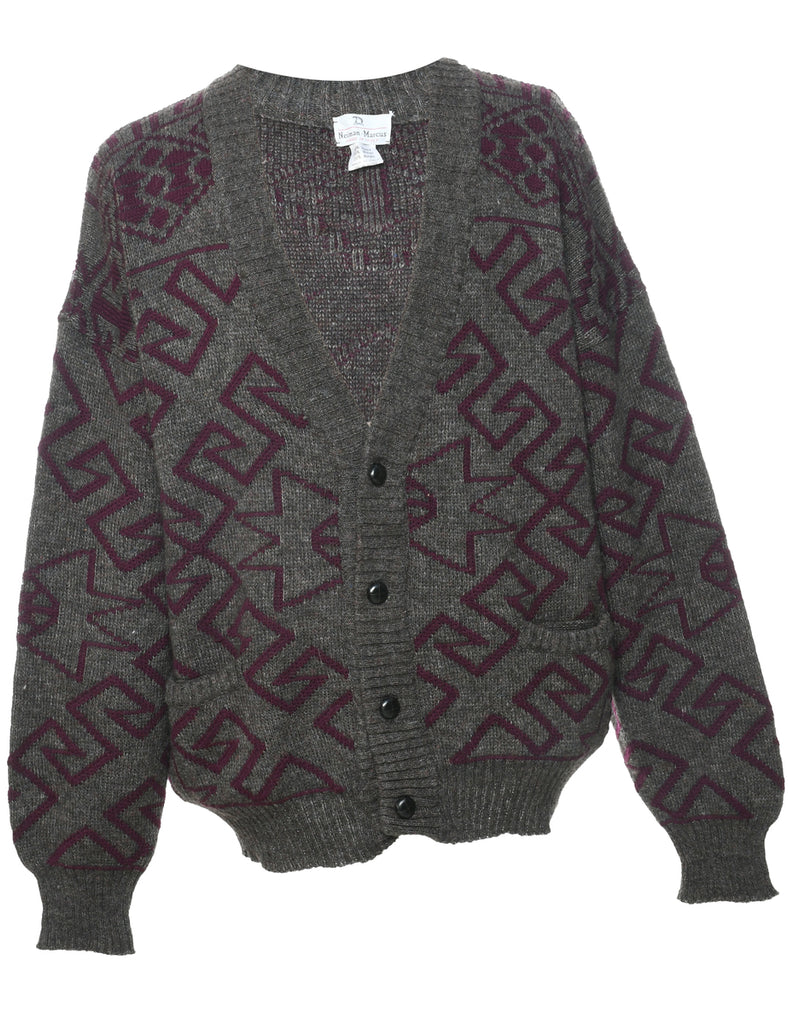 Neiman Marcus Geometric Pattern Cardigan - XXL