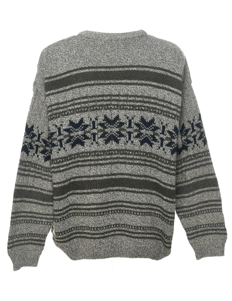 Nordic Olive Green Jumper - L