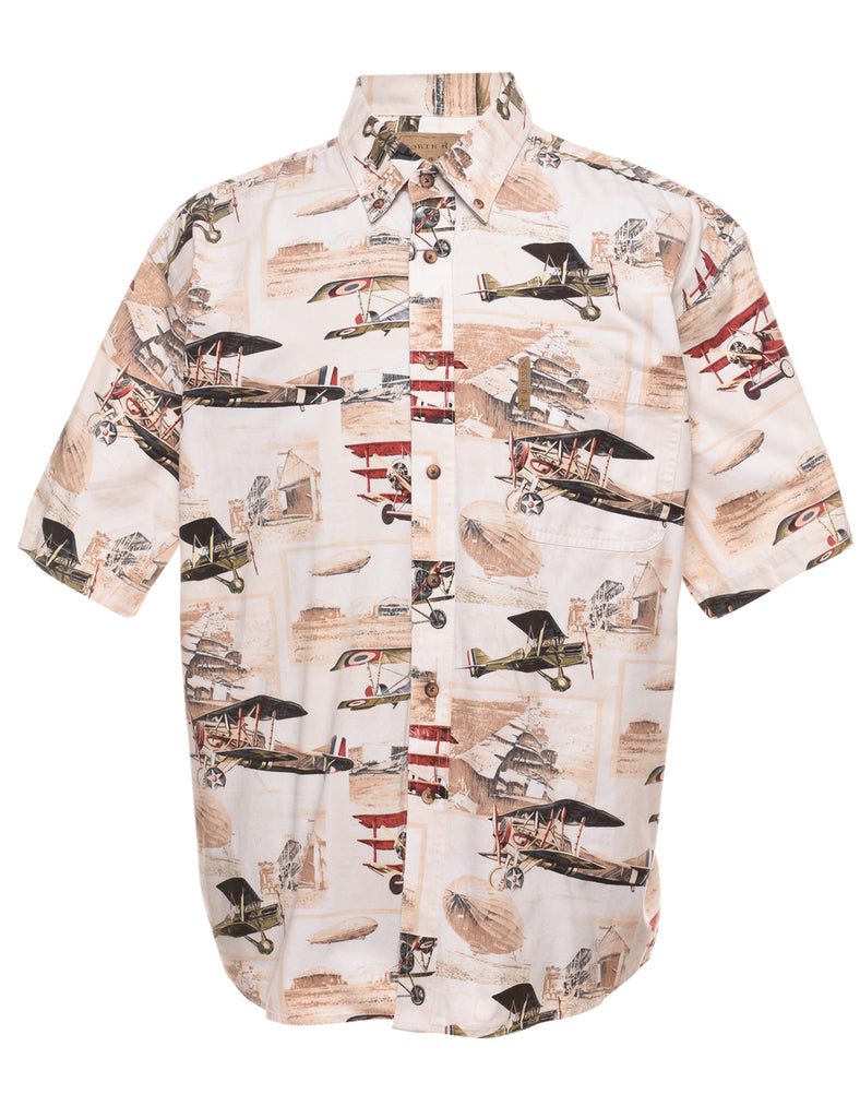 Novelty Print  Hawaiian Shirt - XL