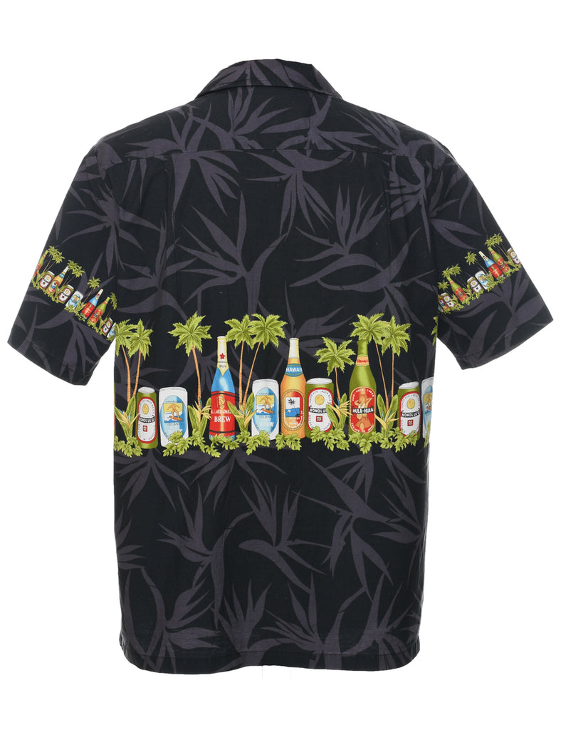 Novelty Print Hawaiian Shirt - L