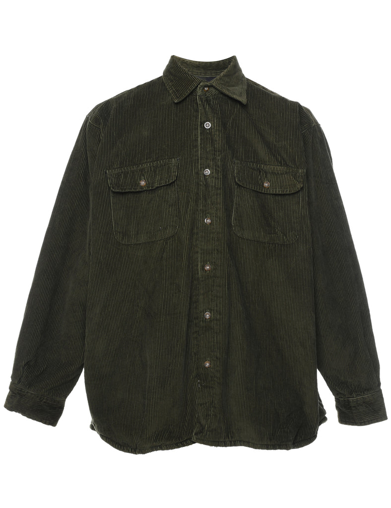 Olive Green Corduroy Shirt - XL