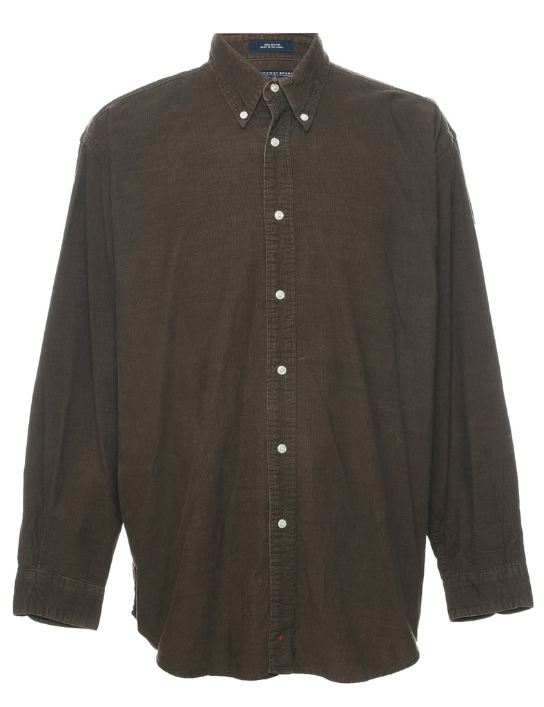 Olive Green Corduroy Shirt - L