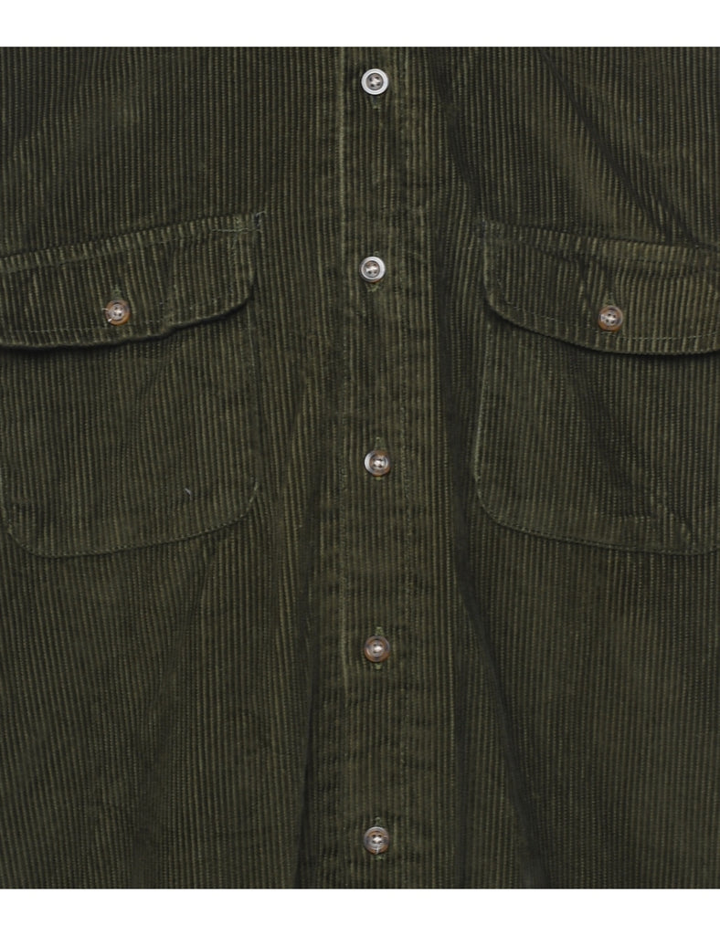 Olive Green Corduroy Shirt - XL