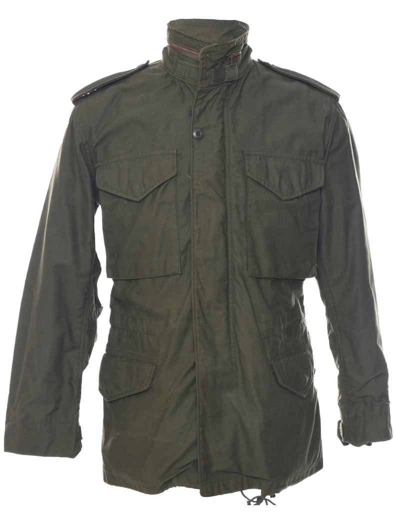 Olive Green Military Jacket - M