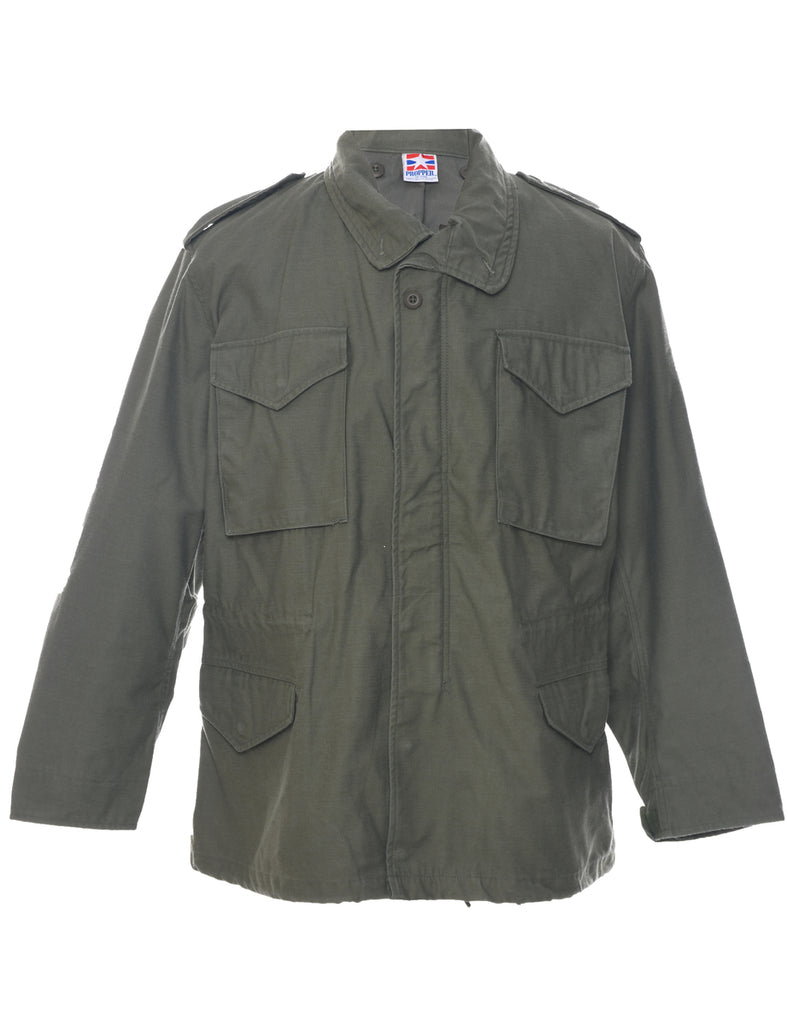 Olive Green Military Jacket - L