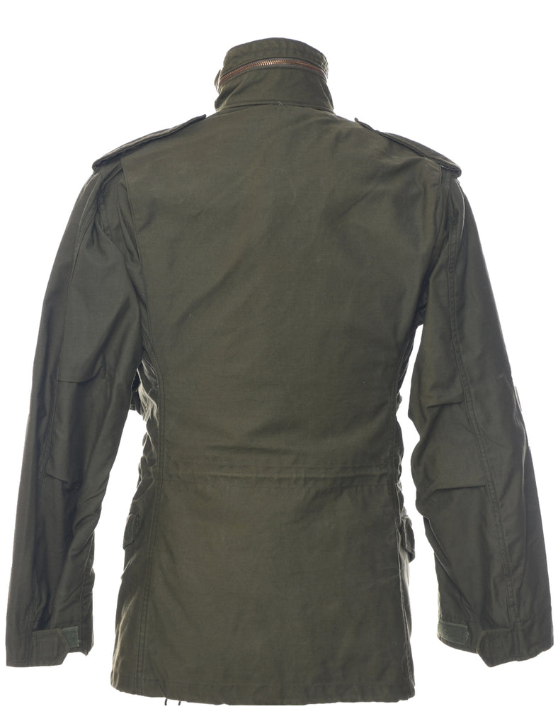 Olive Green Military Jacket - M