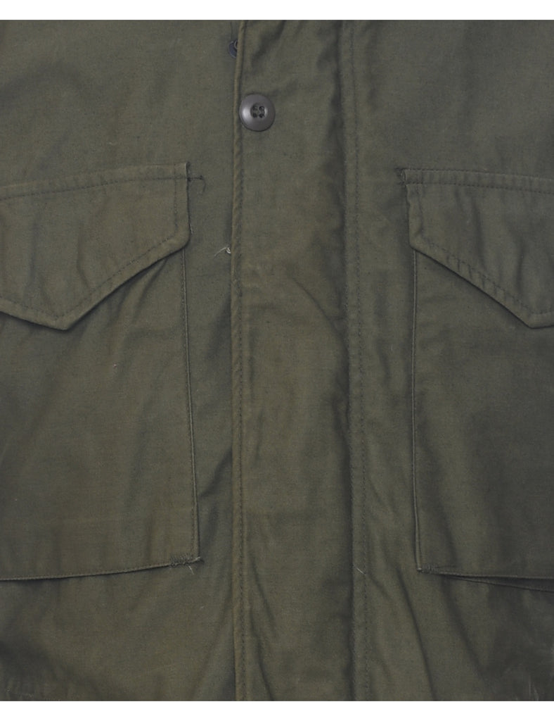 Olive Green Military Jacket - M