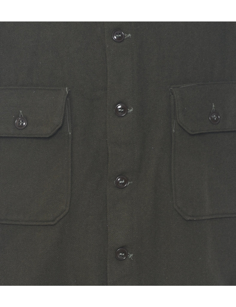 Olive Green Military Shirt - L