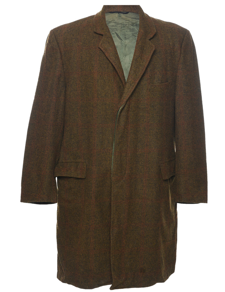 Olive Green Wool Coat - XL